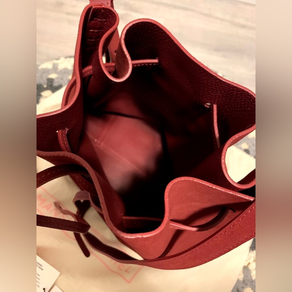 Mansur Gavriel Leather Lined Suede Bucket Bag - Picture 3 of 3